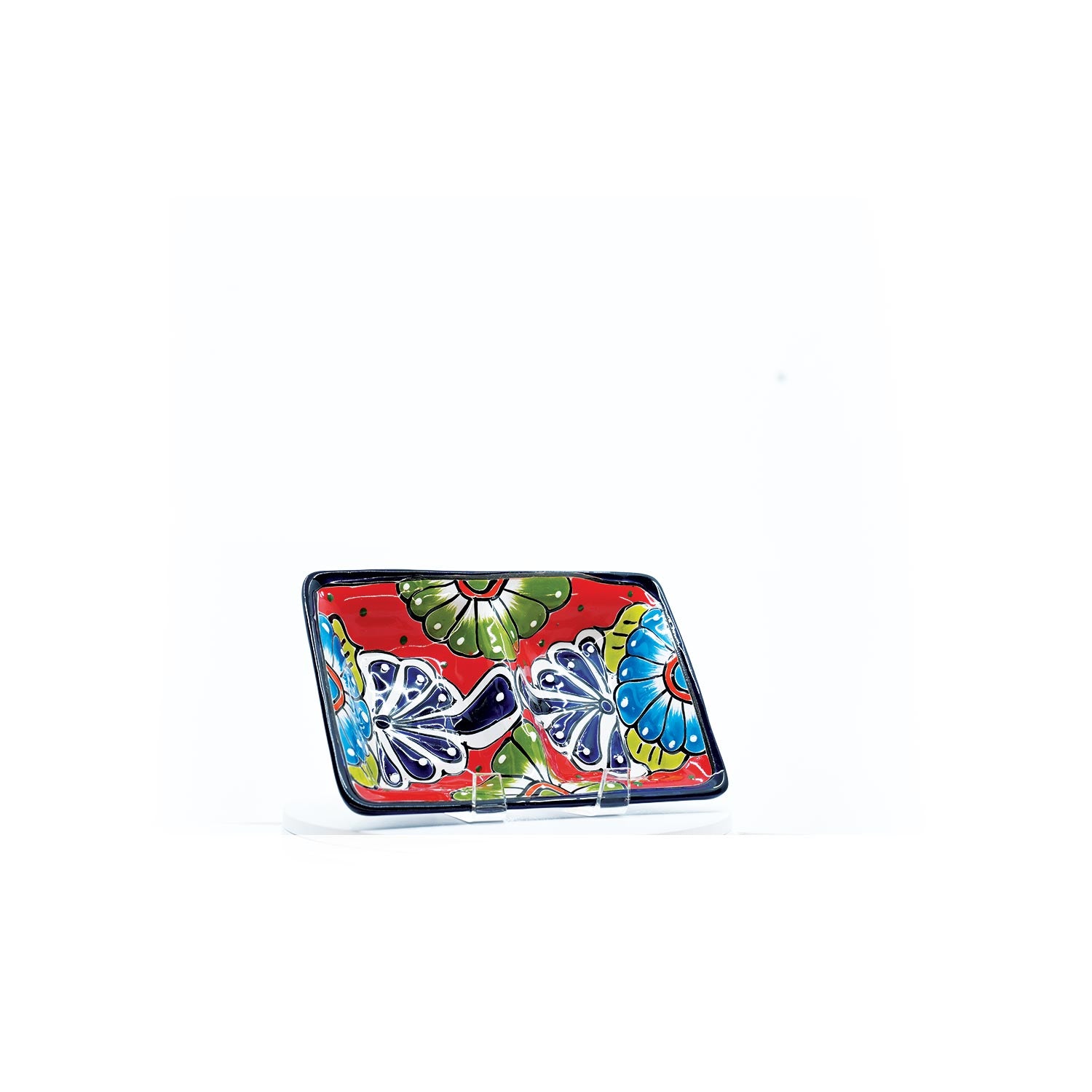 Talavera Dual-Compartment Serving Dish
