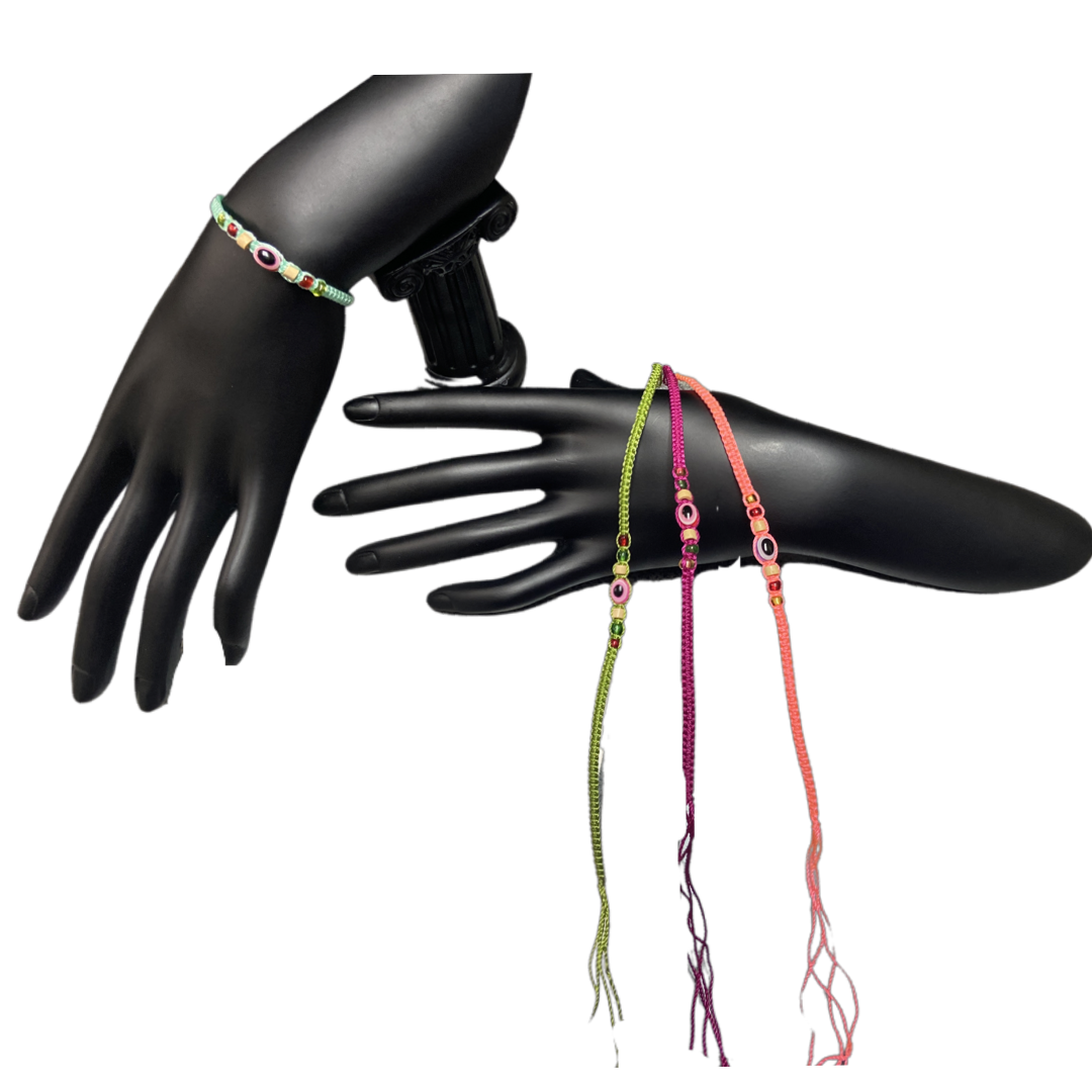 .50 ea. #2006 Woven Tiger Eye Friendship Bracelet (72pcs/Order)