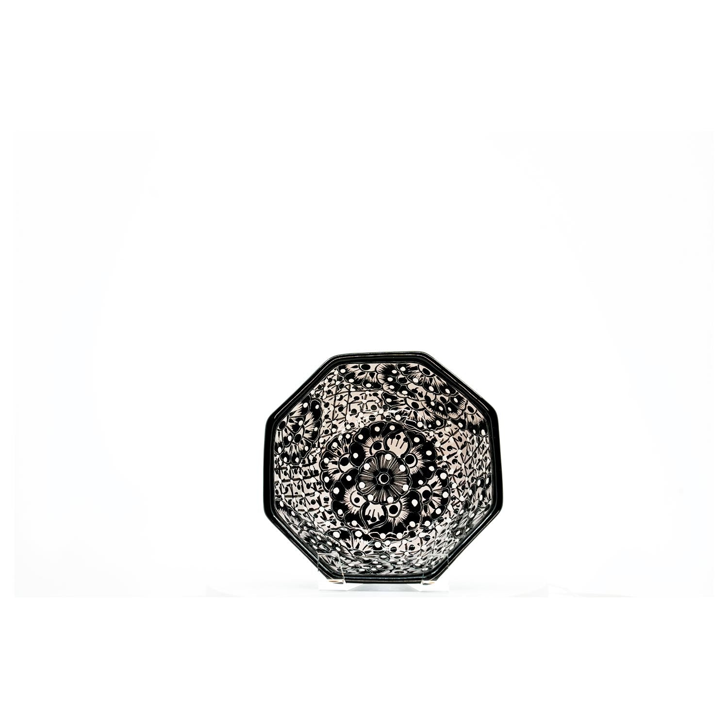 Timeless Octagonal Elegance – Handcrafted Ceramic Bowl