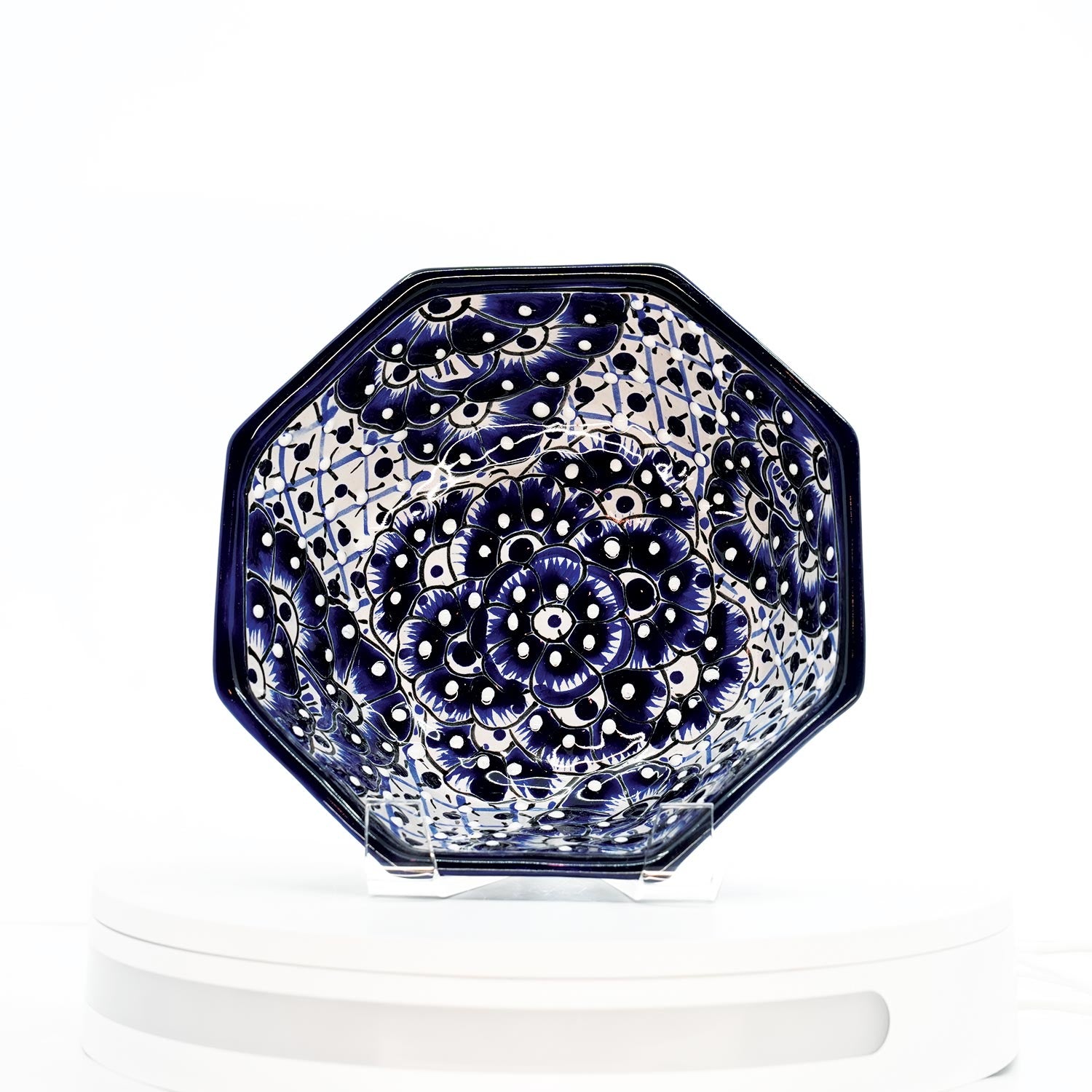 Classic Elegance Octagon Small Bowl (Blue)
