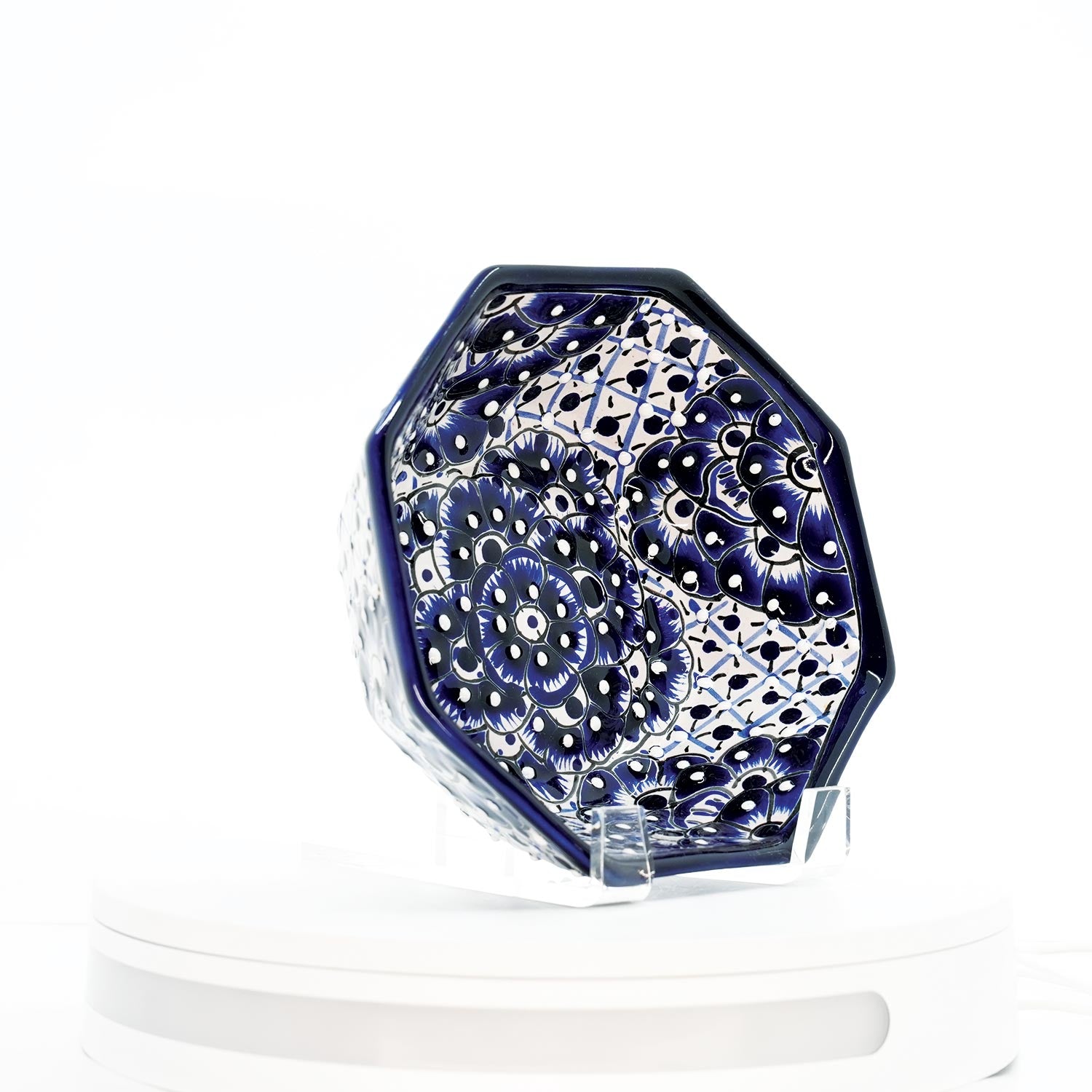 Classic Elegance Octagon Small Bowl (Blue)