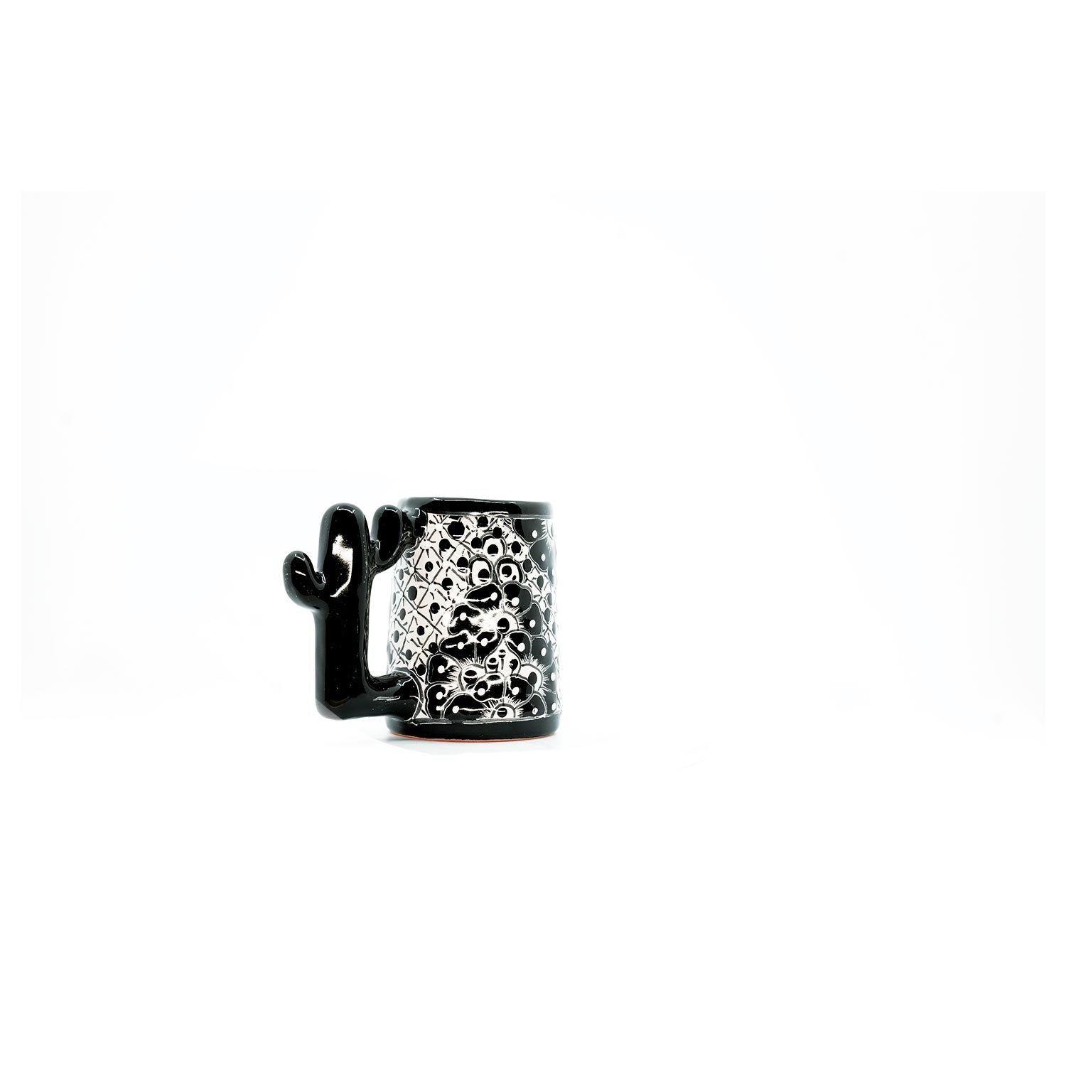 Handcrafted Black & White Cactus Mug