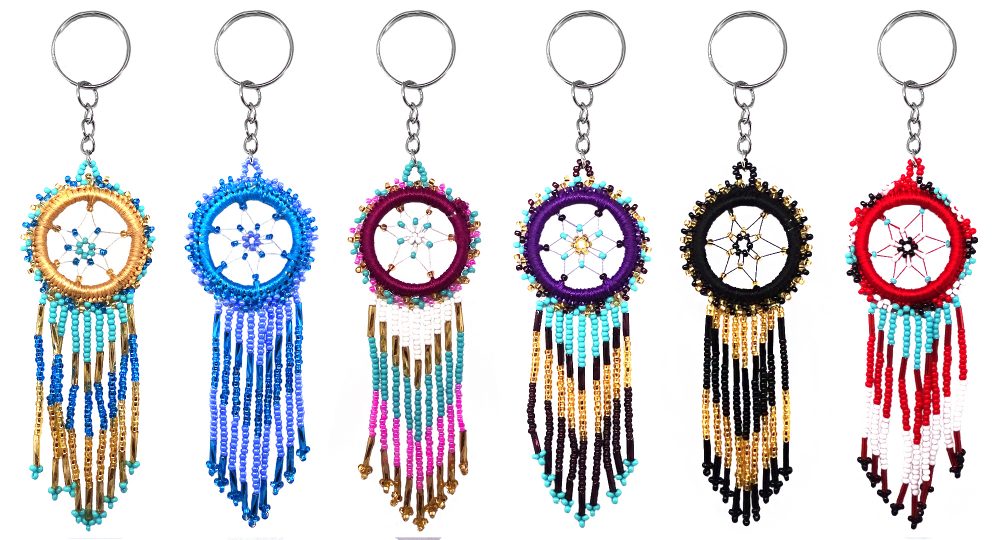 $3.50 ea. #041822-KC Seed Bead Dream Catcher w/Dangles (12pcs/Order)