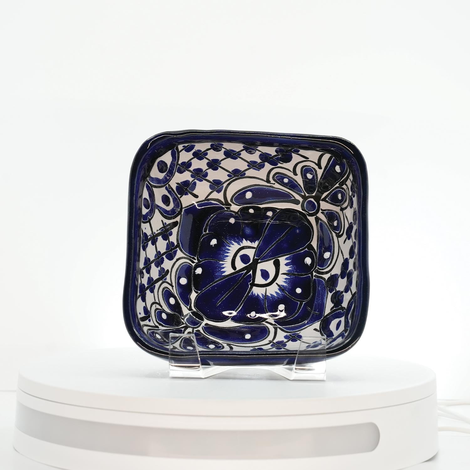 Classic Elegance Small Square Bowl (Blue)