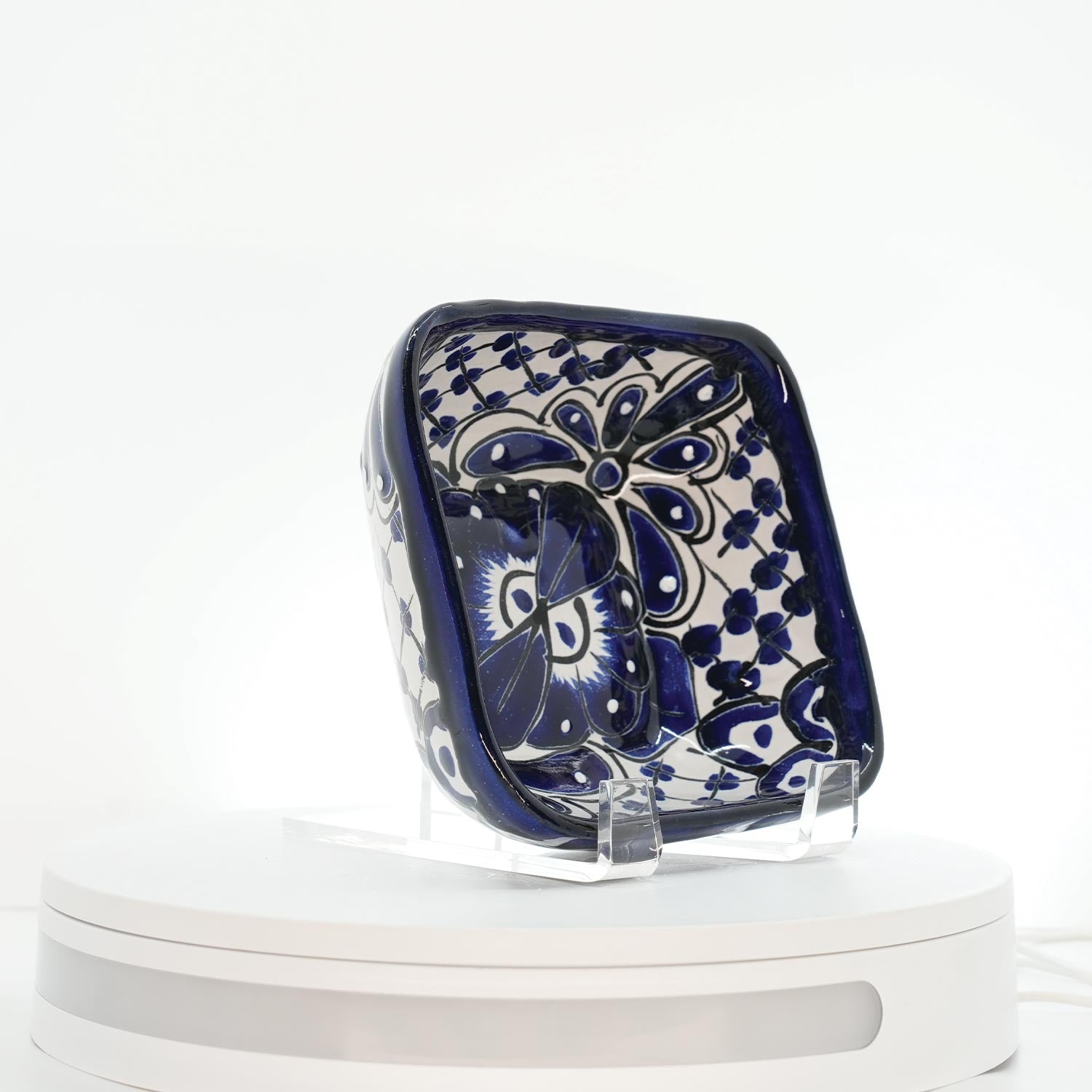 Classic Elegance Small Square Bowl (Blue)