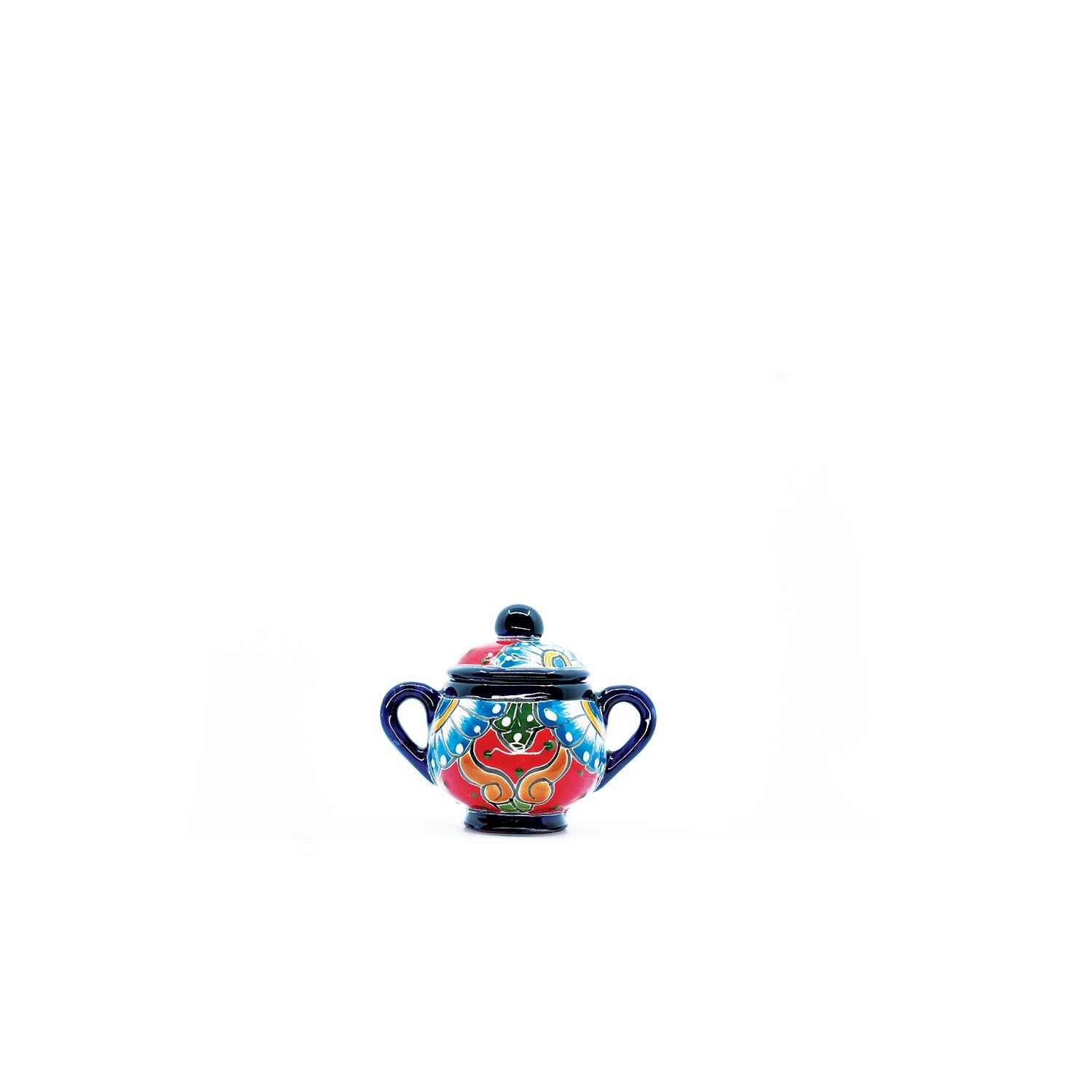 Talavera Elegance Hand-Painted Lidded Jar