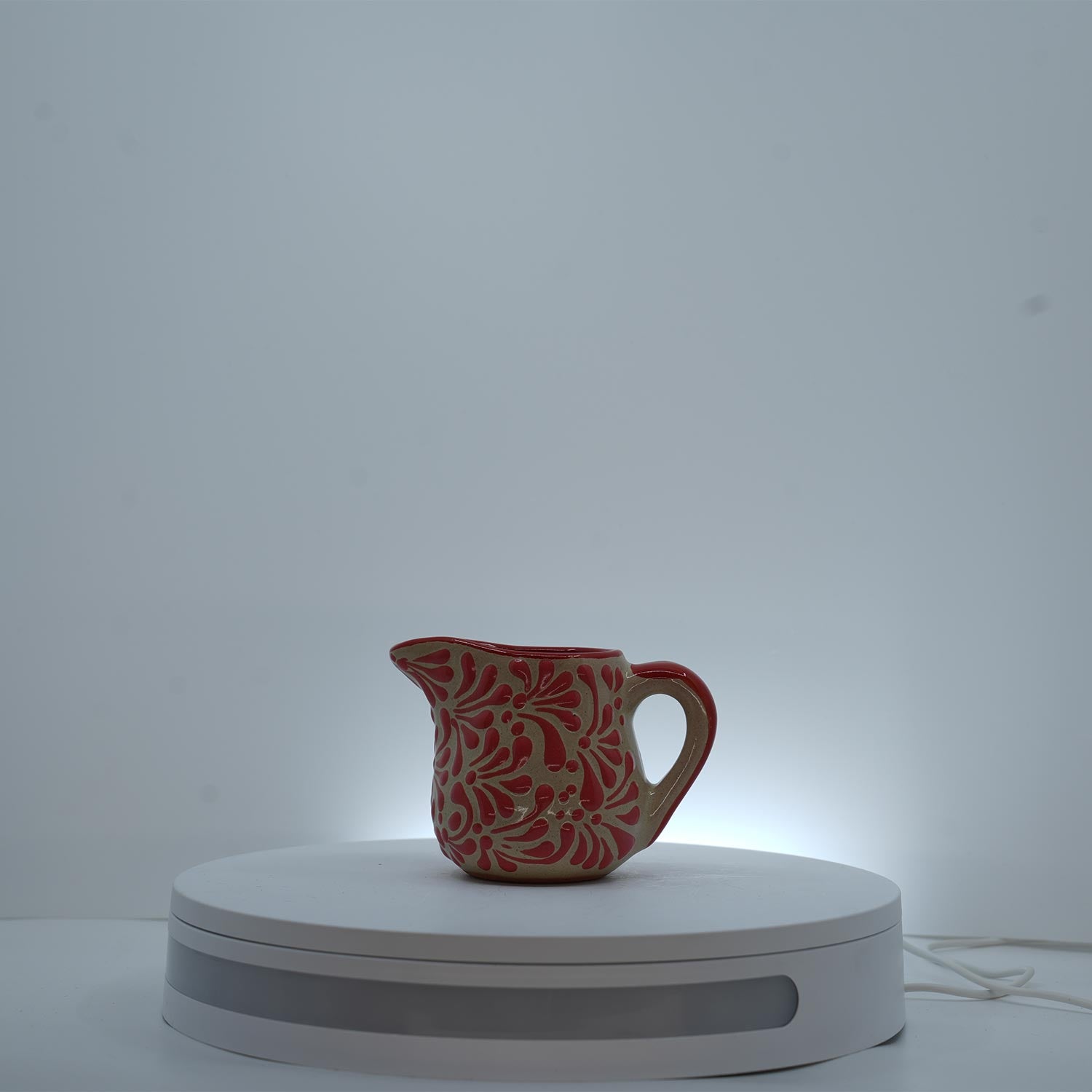 Eternal Bloom Pink on White Creamer Dispenser