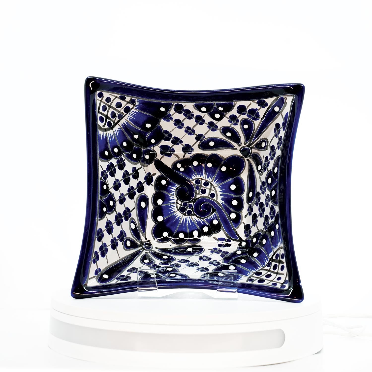 Classic Elegance Square Bowl (Blue)