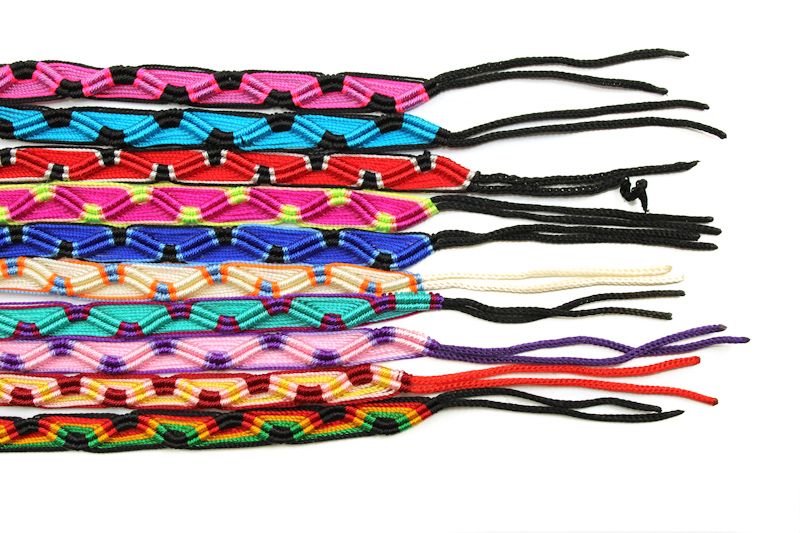 $.50 ea. #2003 Woven Zig~Zag Friendship Bracelet (72pcs/Order)