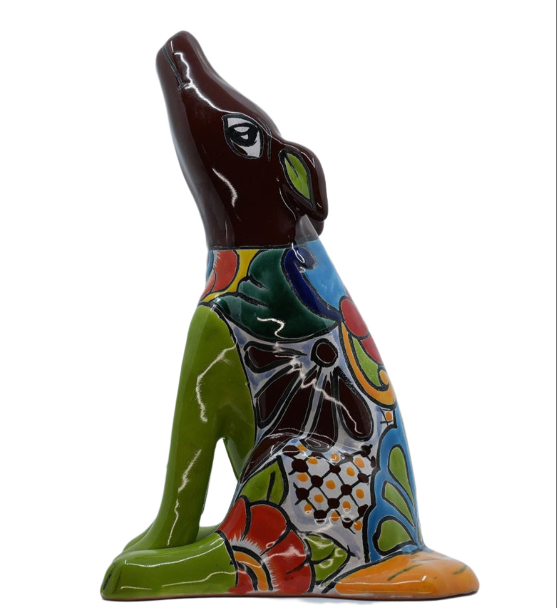 Talavera Hand Painted Gifts Coyote Figurine