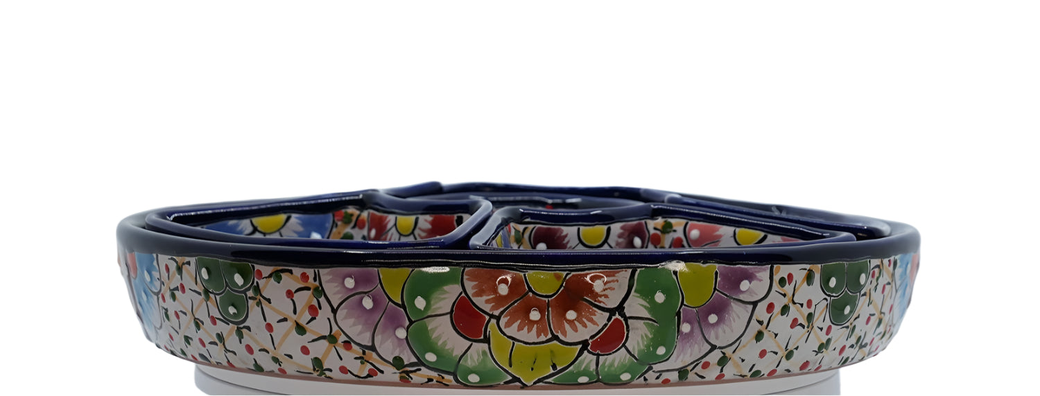 Timeless Multicolored Round Drip Tray XL