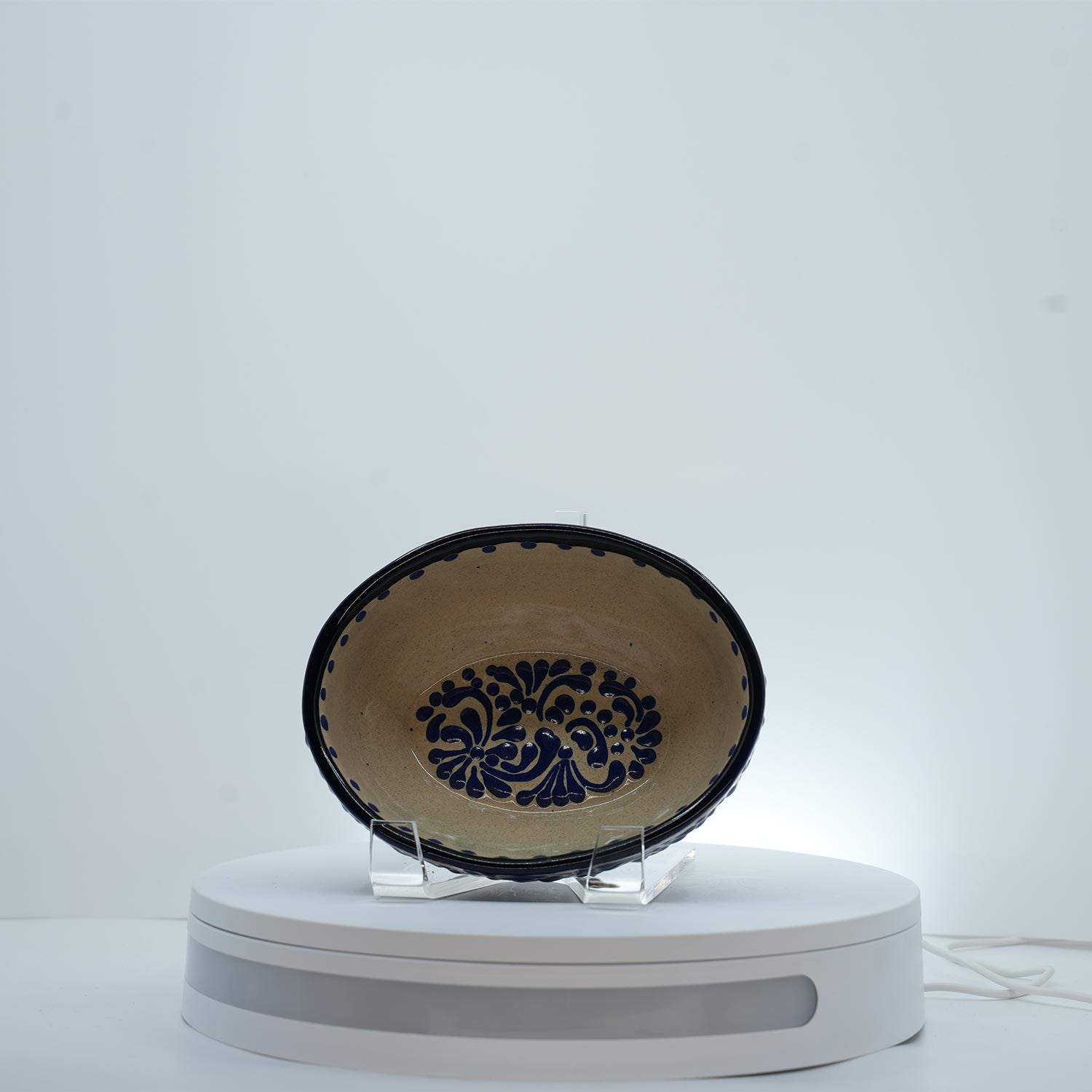 Eternal Bloom Blue on White Bowl Round Small