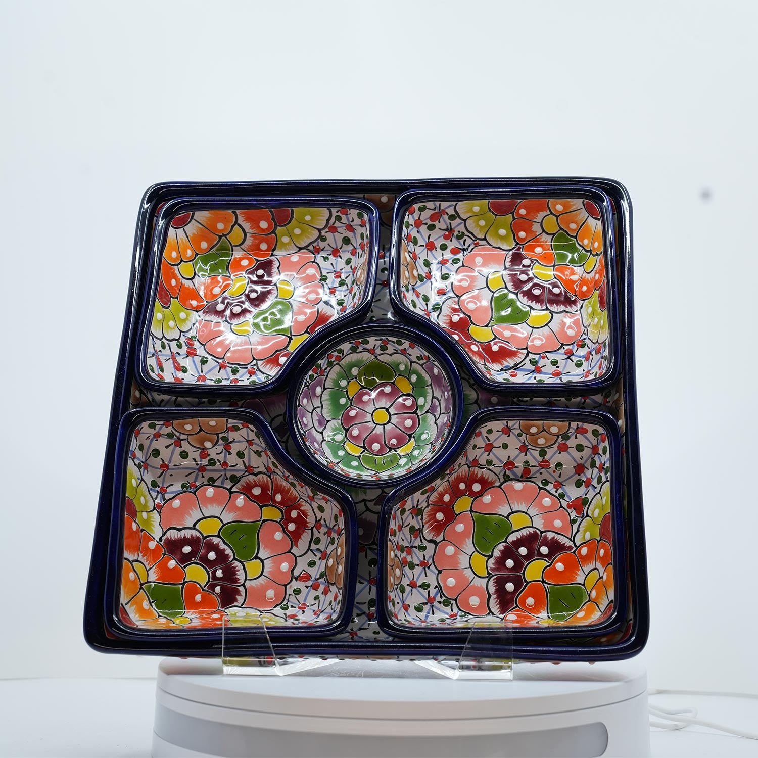 Timeless Multicolored Square Dip Tray