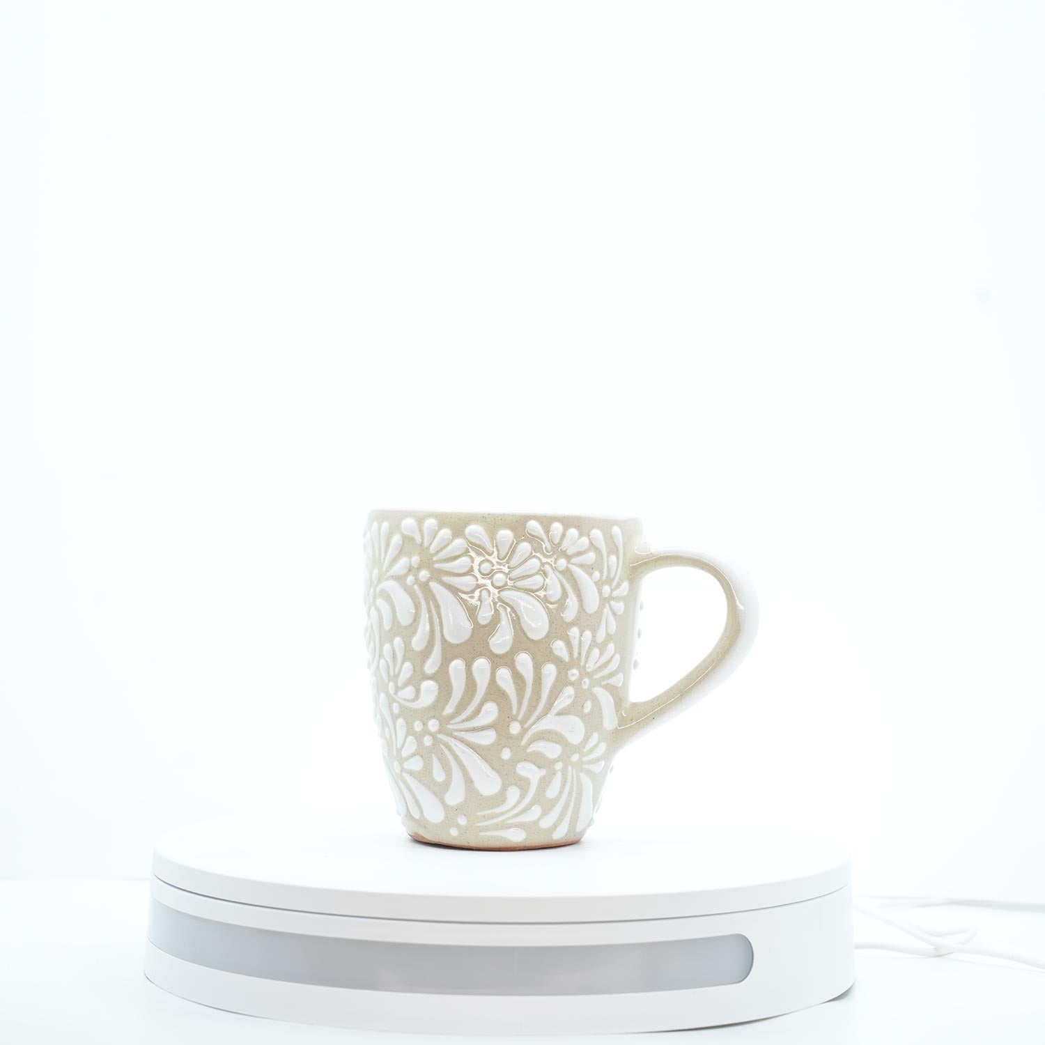 Eternal Bloom White on White Mug 4