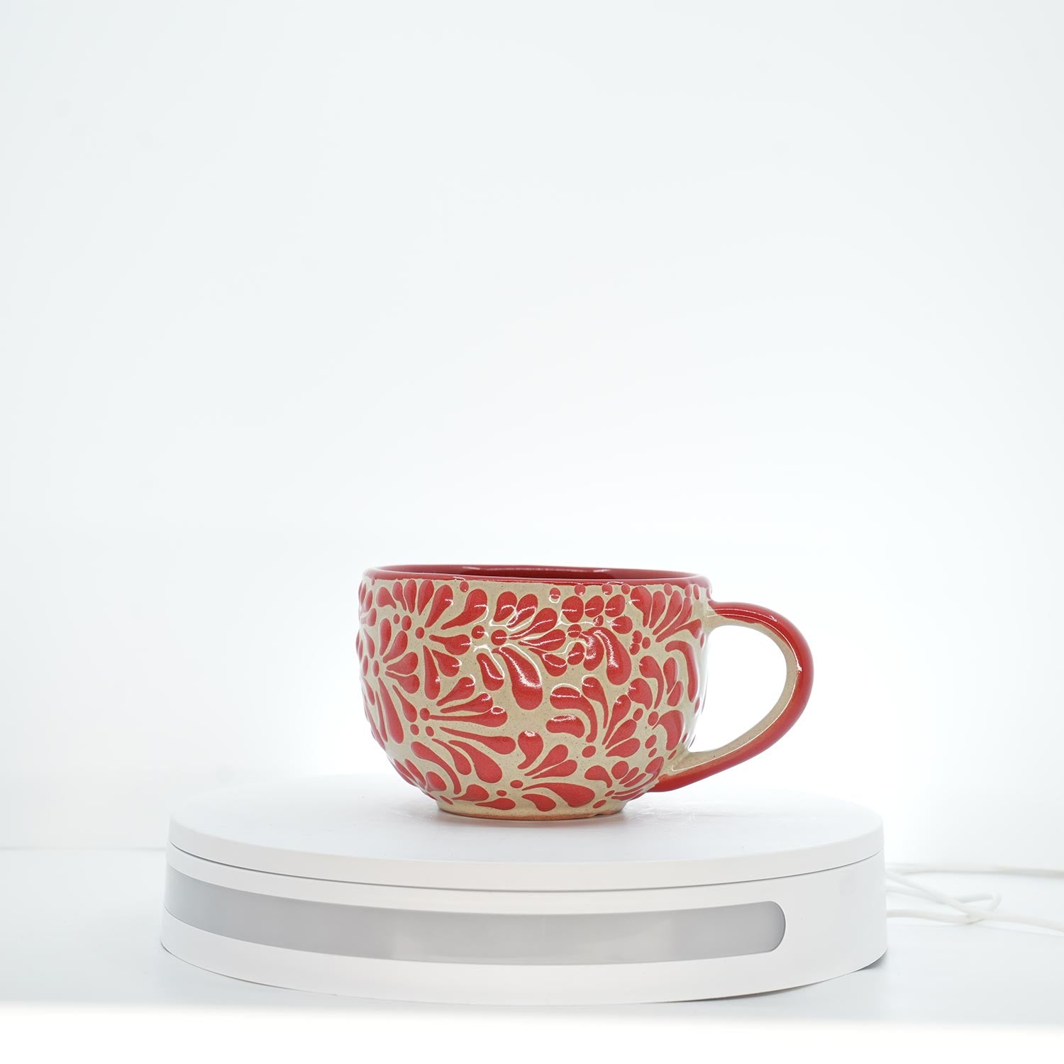 Eternal Bloom Pink on White Mug
