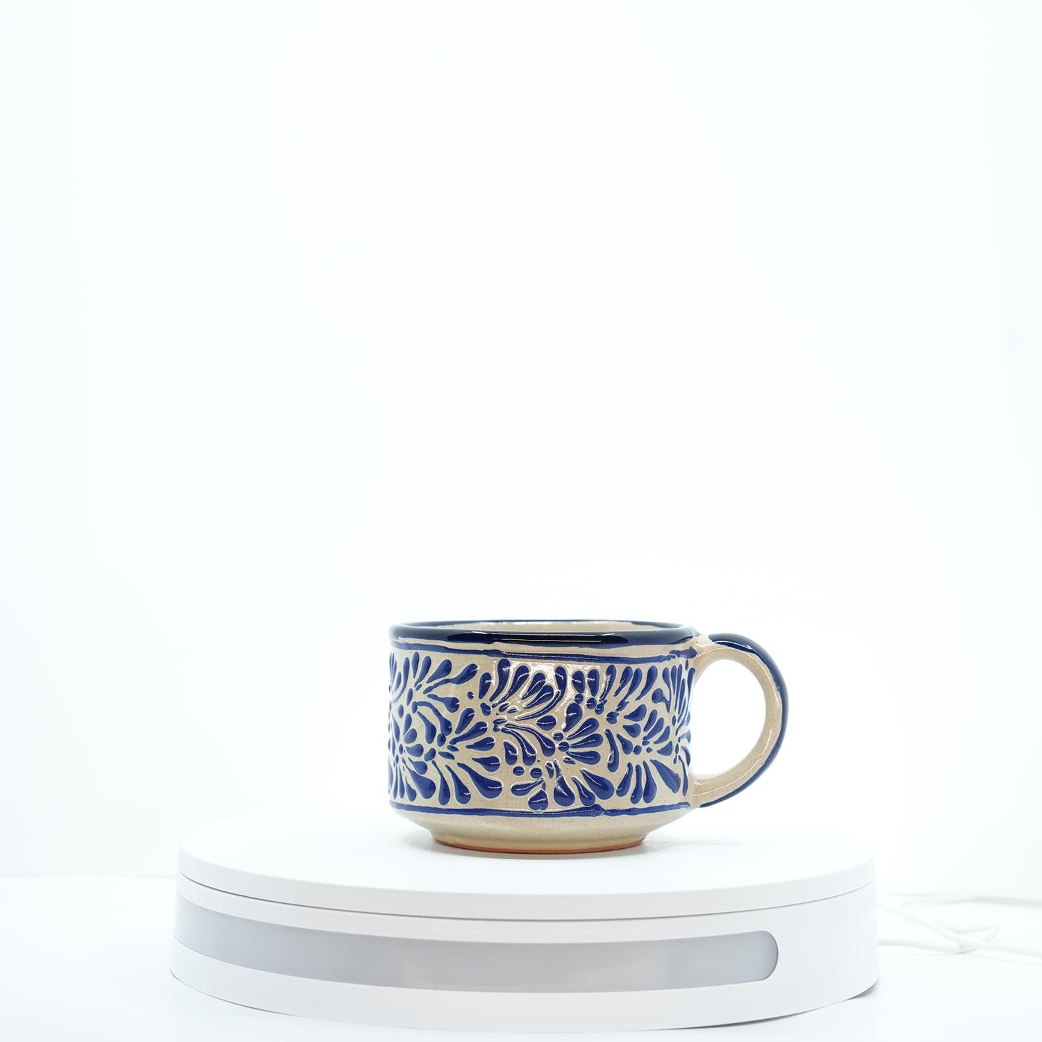 Eternal Bloom Blue on White Mug