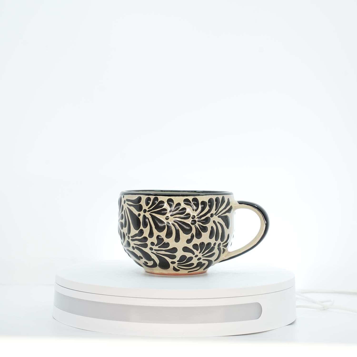 Eternal Bloom Black on White Mug