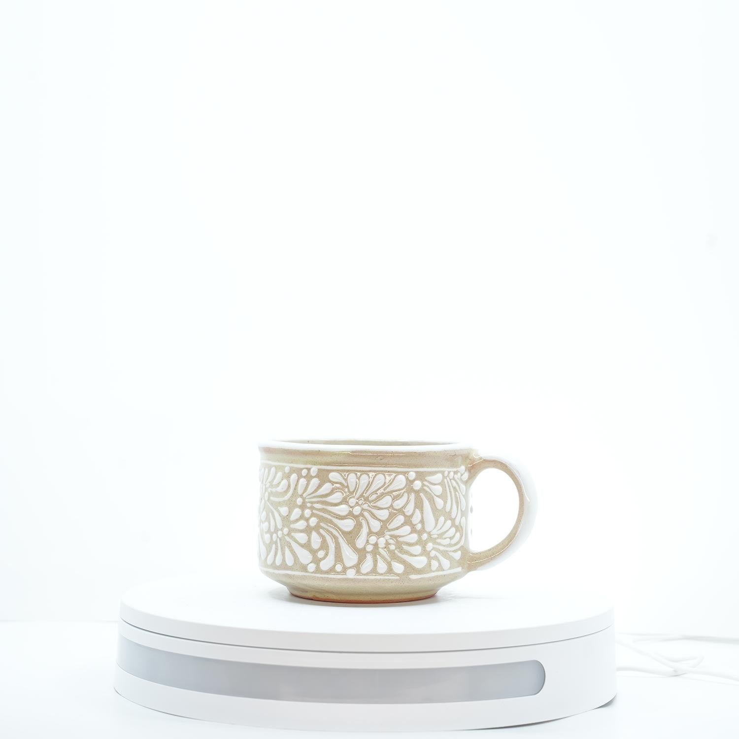 Eternal Bloom White on White Mug 3