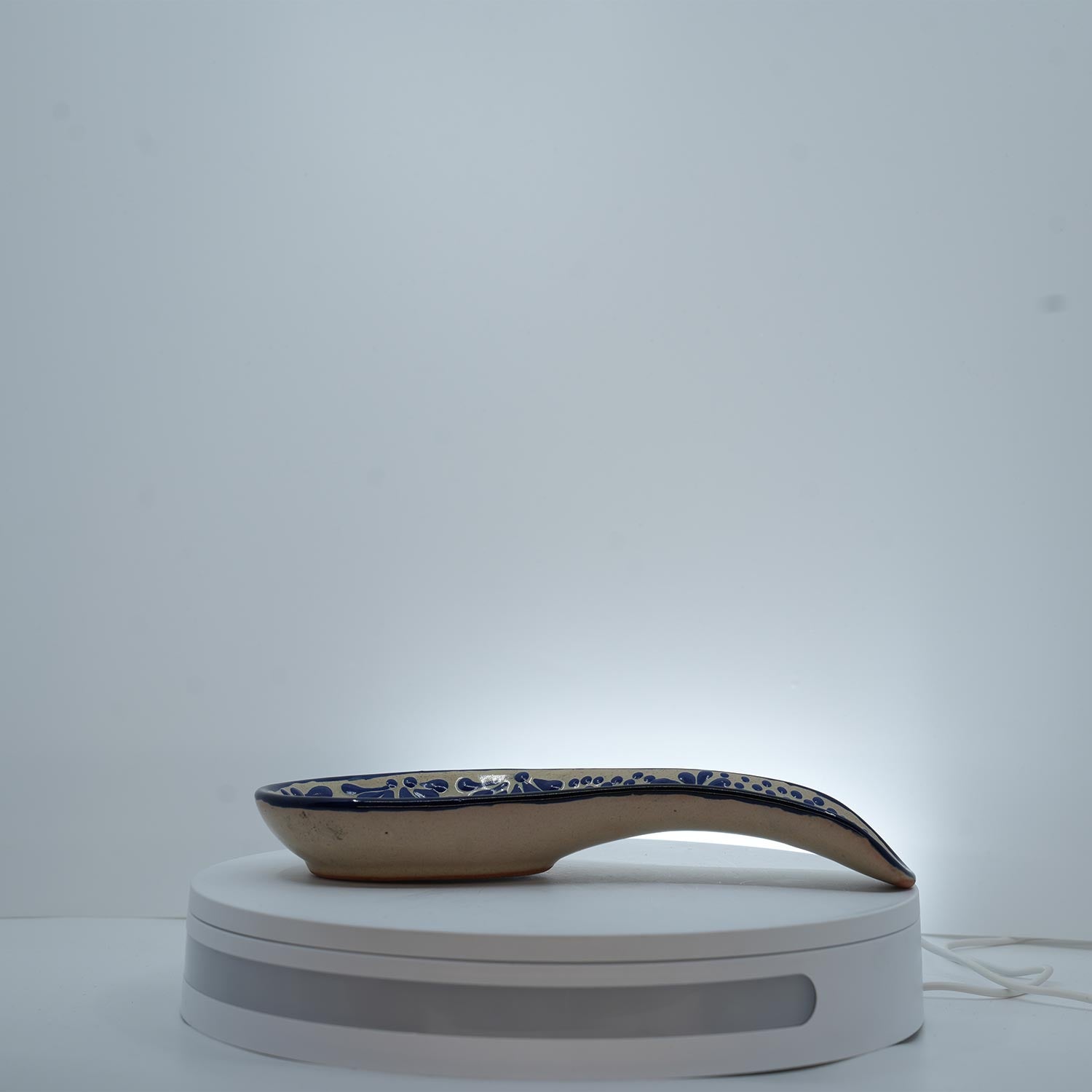 Eternal Bloom Blue on White Spoon Rest