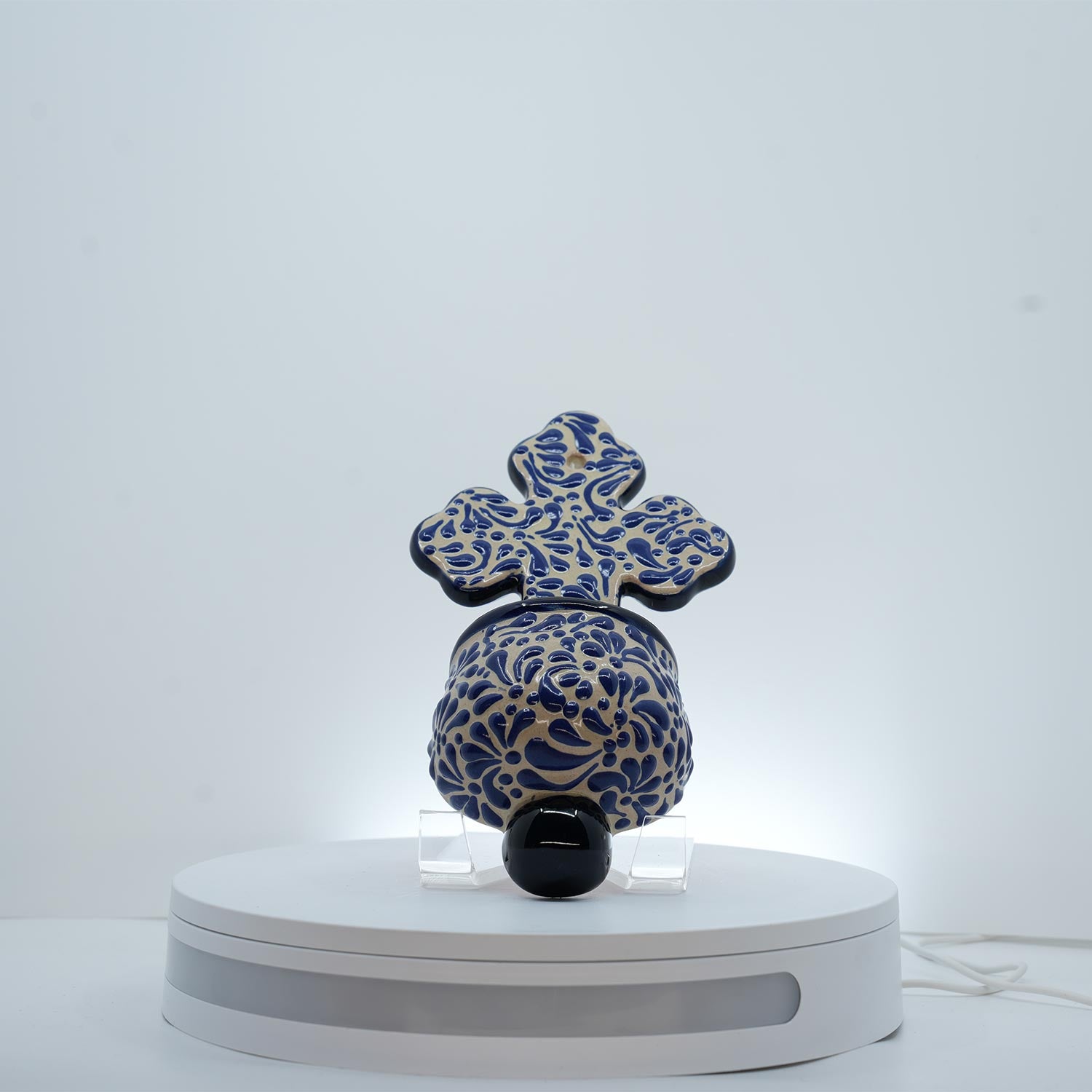 Eternal Bloom Blue on White Cross