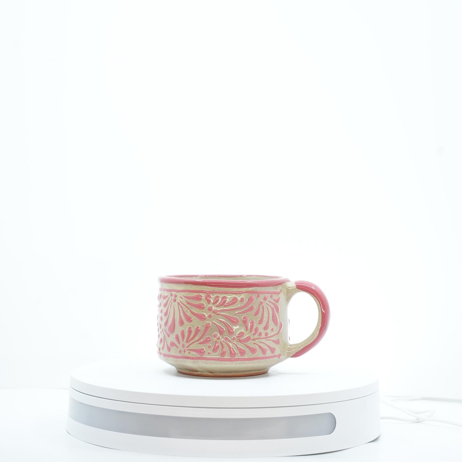 Eternal Bloom Pink on White Mug 2