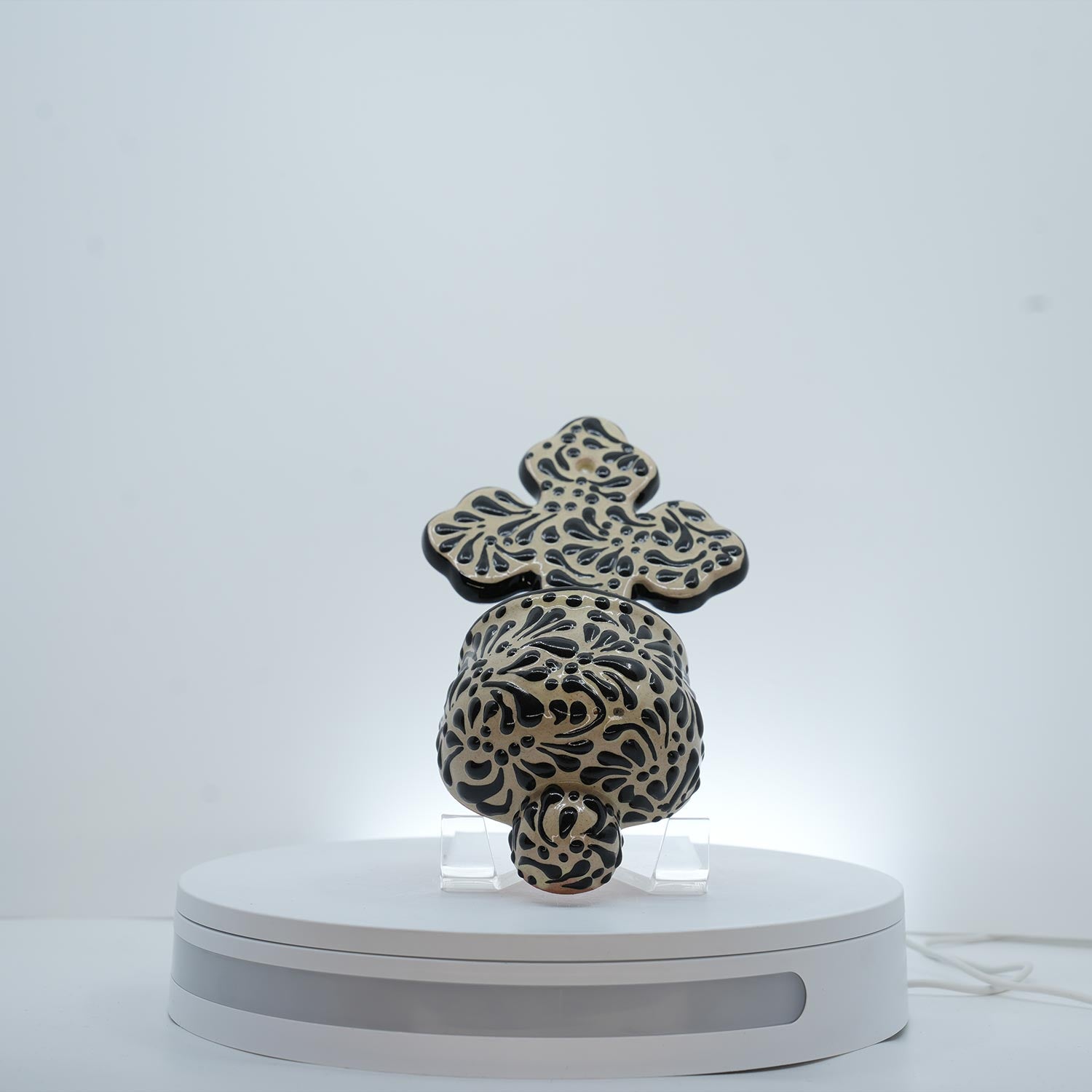 Eternal Bloom Black on White Cross