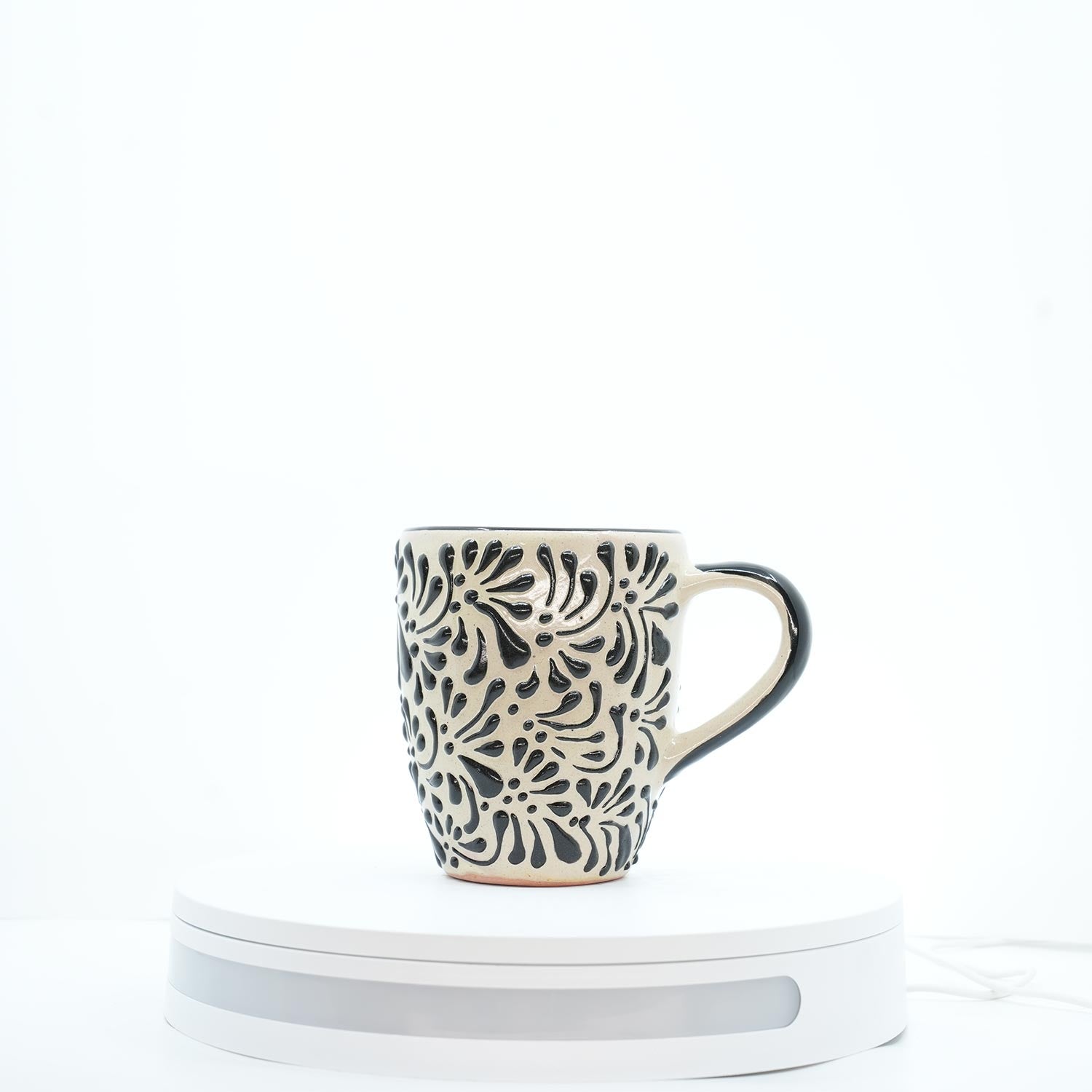 Eternal Bloom Black on White Mug 2