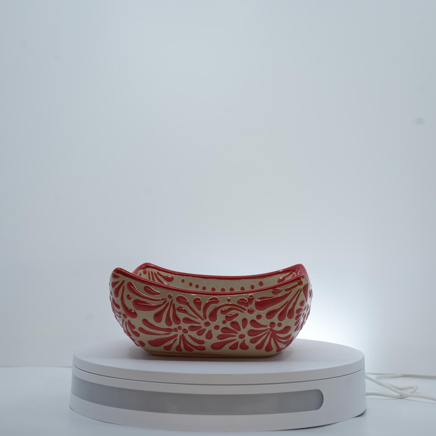 Eternal Bloom Pink on White Bowl Square Small