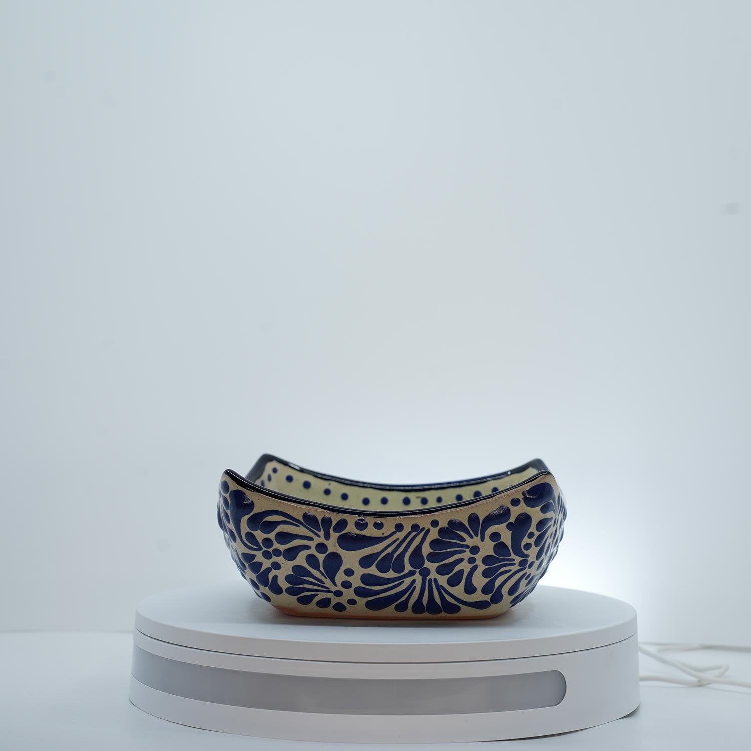 Eternal Bloom Blue on White Bowl Square Small