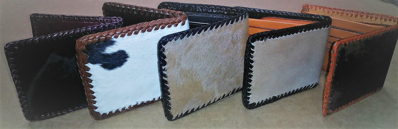 $14.50 ea. #0804 Western Hair on Hide Leather Wallet (12pcs/Order)