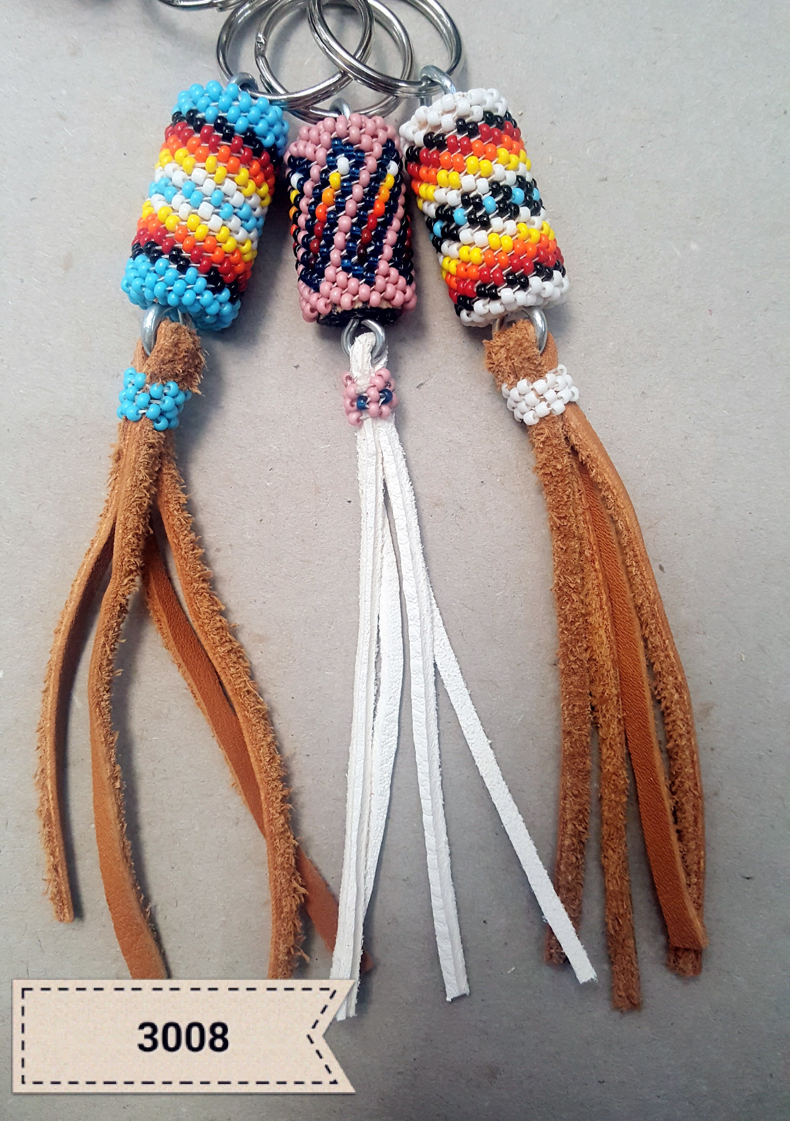 #3008 Navajo BEADED BOSAL Pull purse w/Tassel (12pcs/Order)