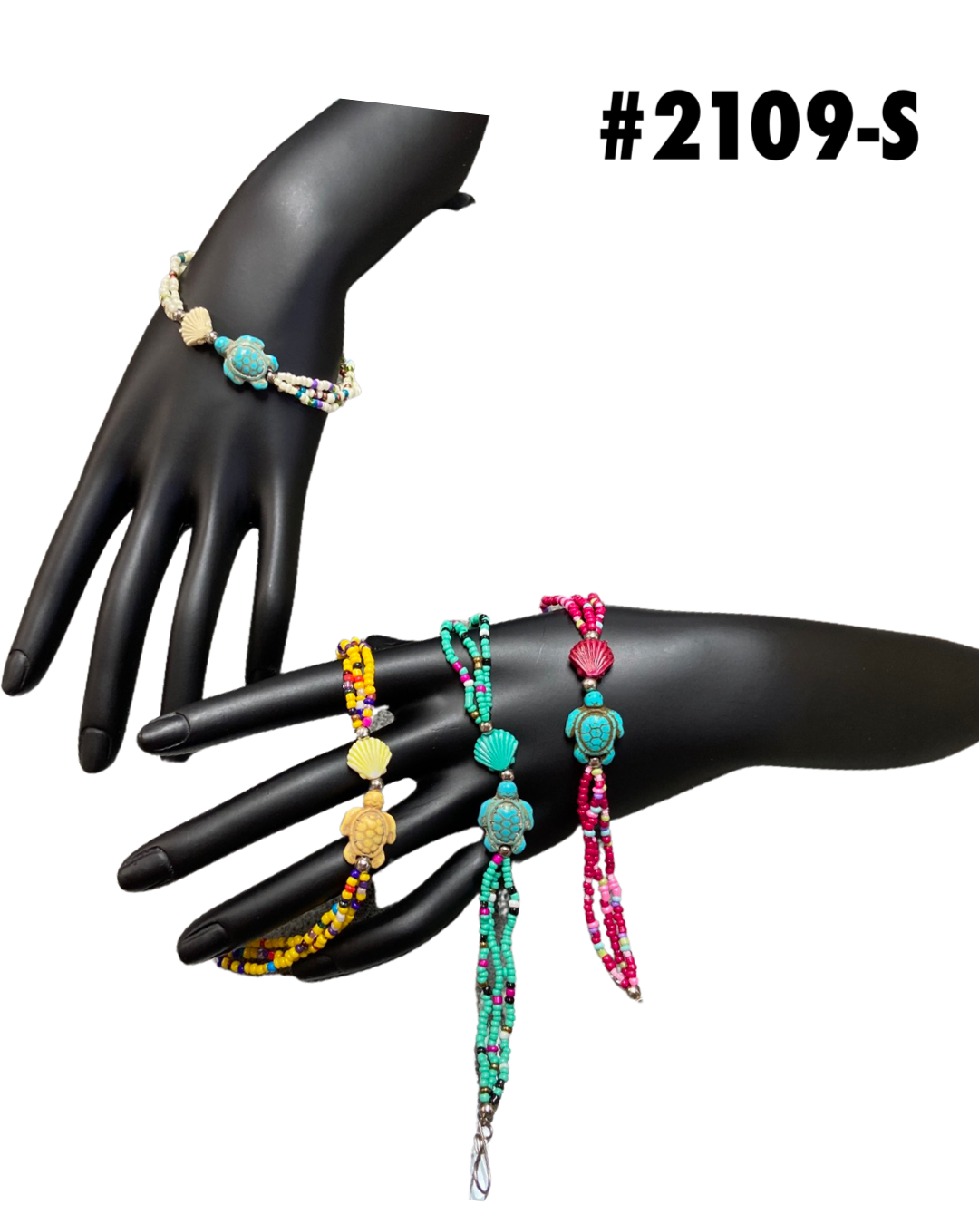 $2.50 ea. #2109-S All Beaded w/Sea Shell Bracelet (12pcs/Order)