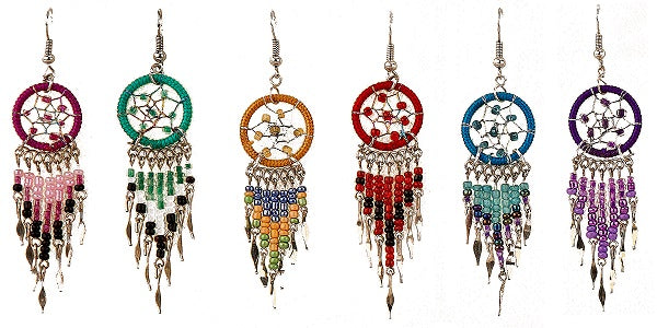 $3 ea. #2120 Reg. Dream Catcher Earrings w/Dangles (12pcs/Order)