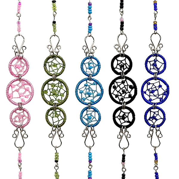 $2.50 ea. #20393 Triple Dream Catcher Beaded Bracelet (12pcs/Order)