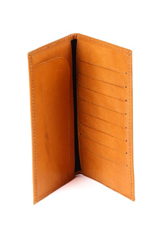 Hand Tooled Leather Check Book Credit Card Holder | Wallet