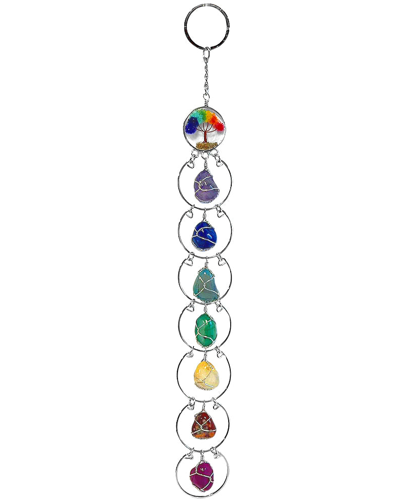 $7.50 ea. #021224-7AToLO 7 Chakra Acrylic Tree of Life Ornament (12pcs/Order)