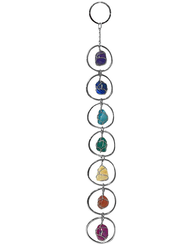 $7.50 ea. #021224-7ASO 7 Chakra Agate Stone Ornament (12pcs/Order)