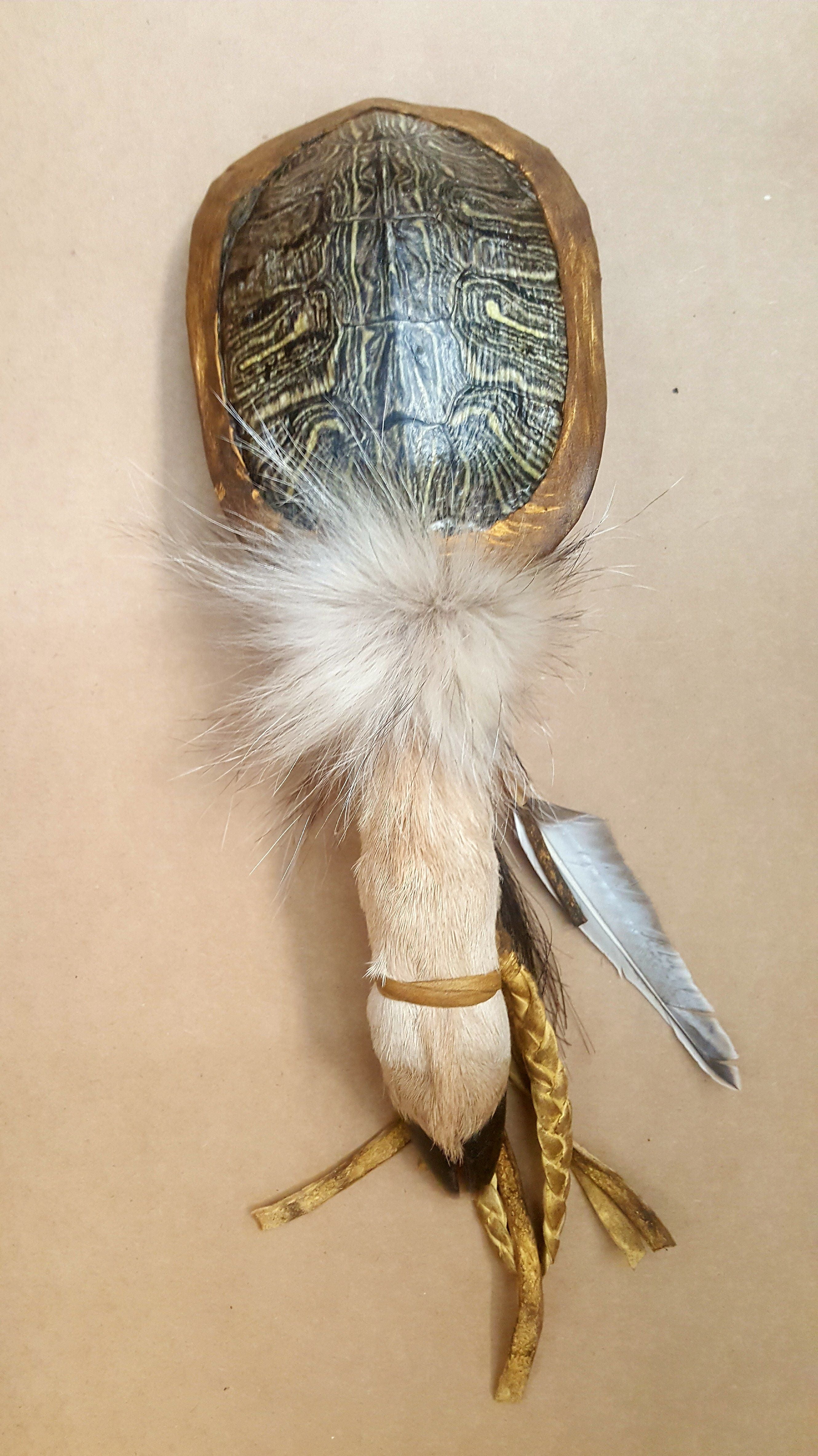 Turtle Shell Rattle with Deer Hoof