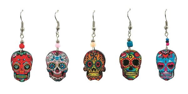 $3 ea. Acrylic LP Day of the Dead Sugar Skull Design (12pcs/Order)