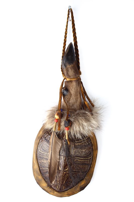 Turtle Shell Rattle with Deer Hoof