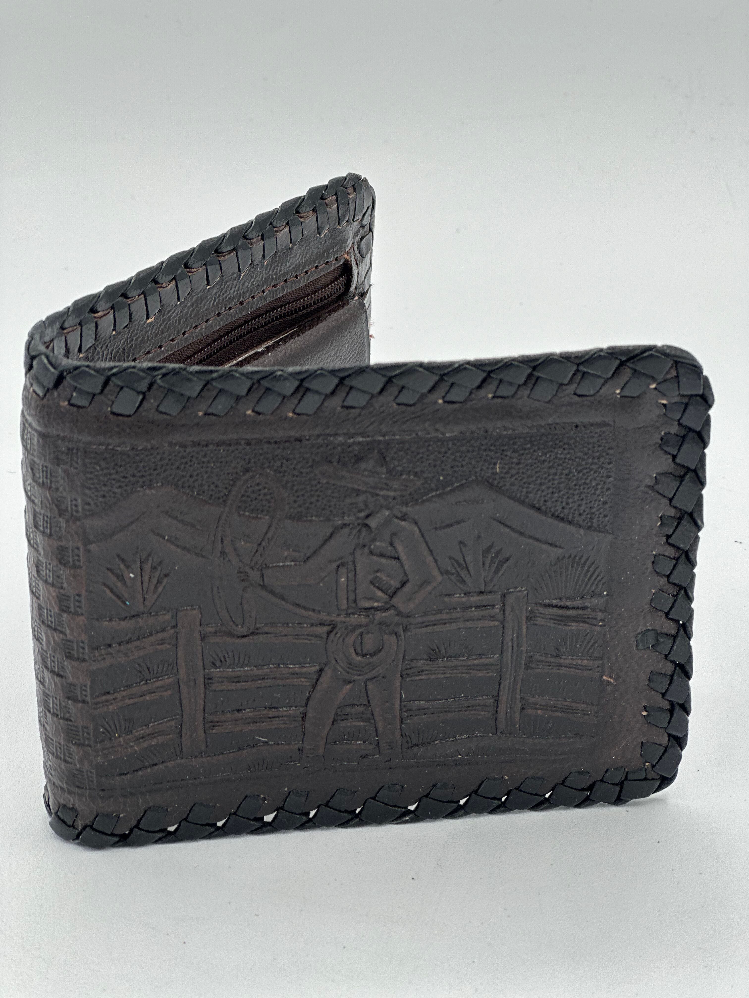 $14.50 ea. #0806 Western Leather Tooled Wallet (12pcs/Order)