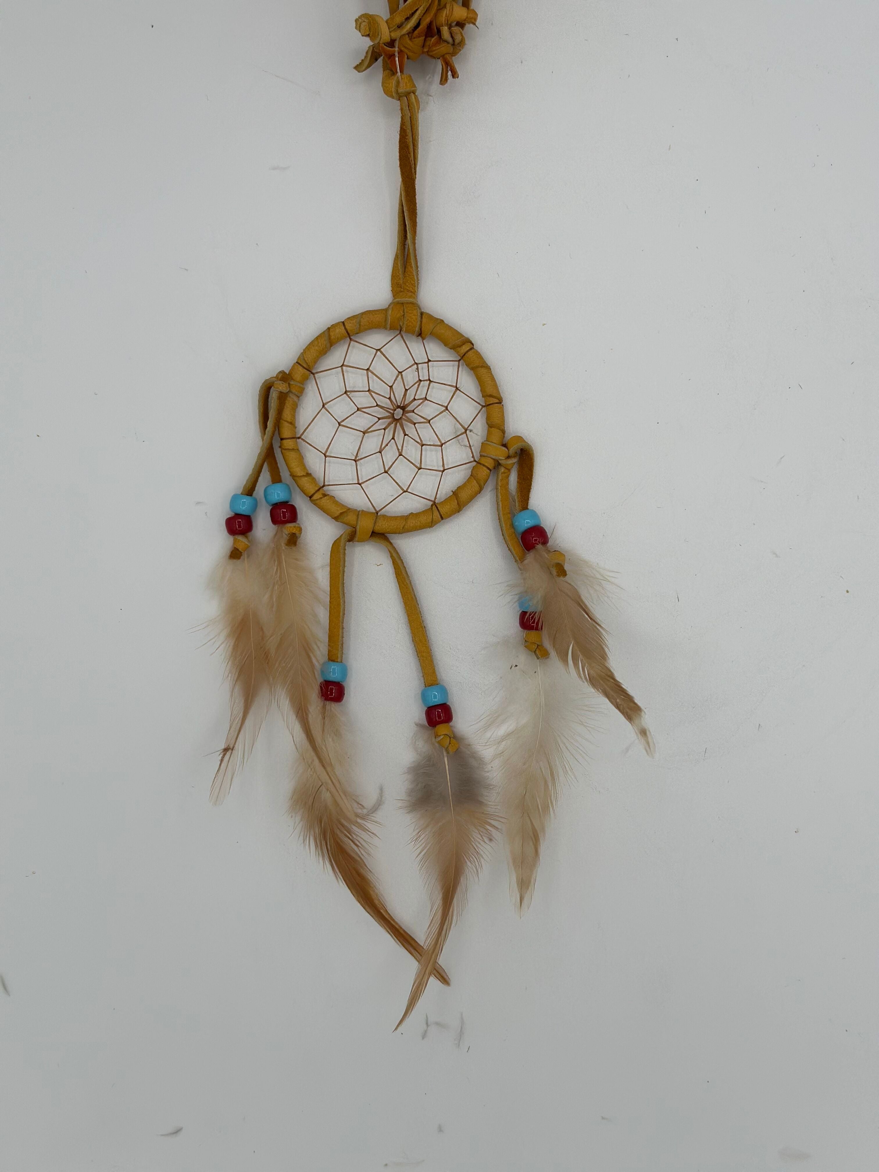 #440 Navajo Deer Skin Dream Catcher (Sold in Dozens)