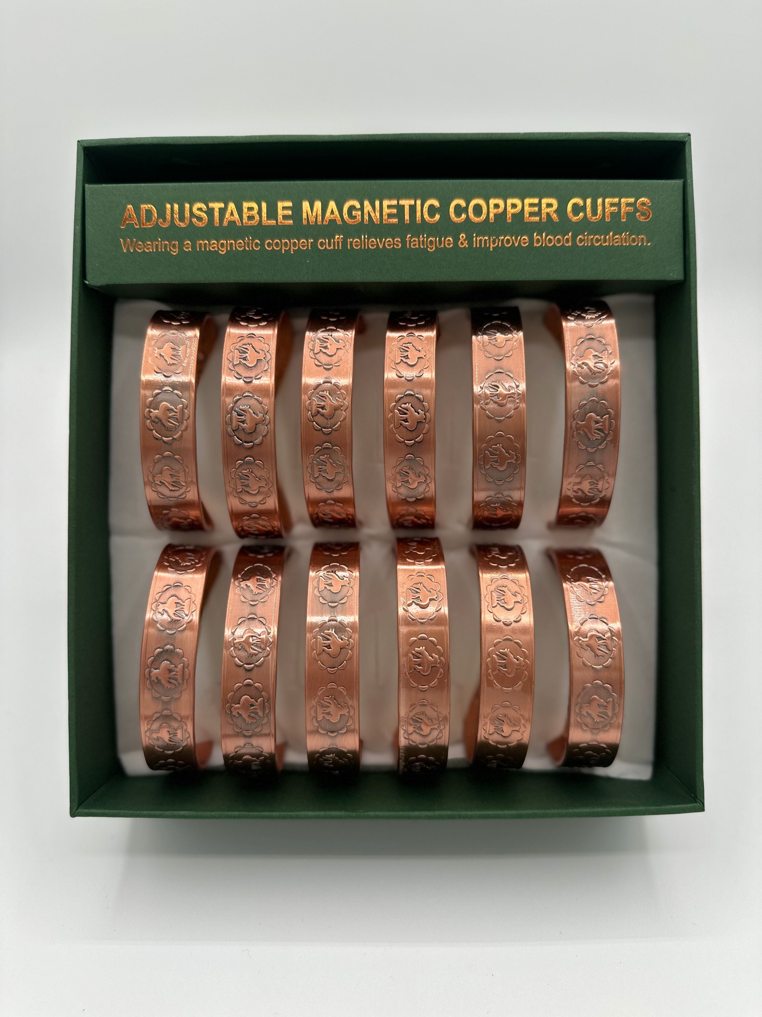 $8 ea. #6190 Copper Magnetic Cuffs/Bracelets (12 pcs/Order)