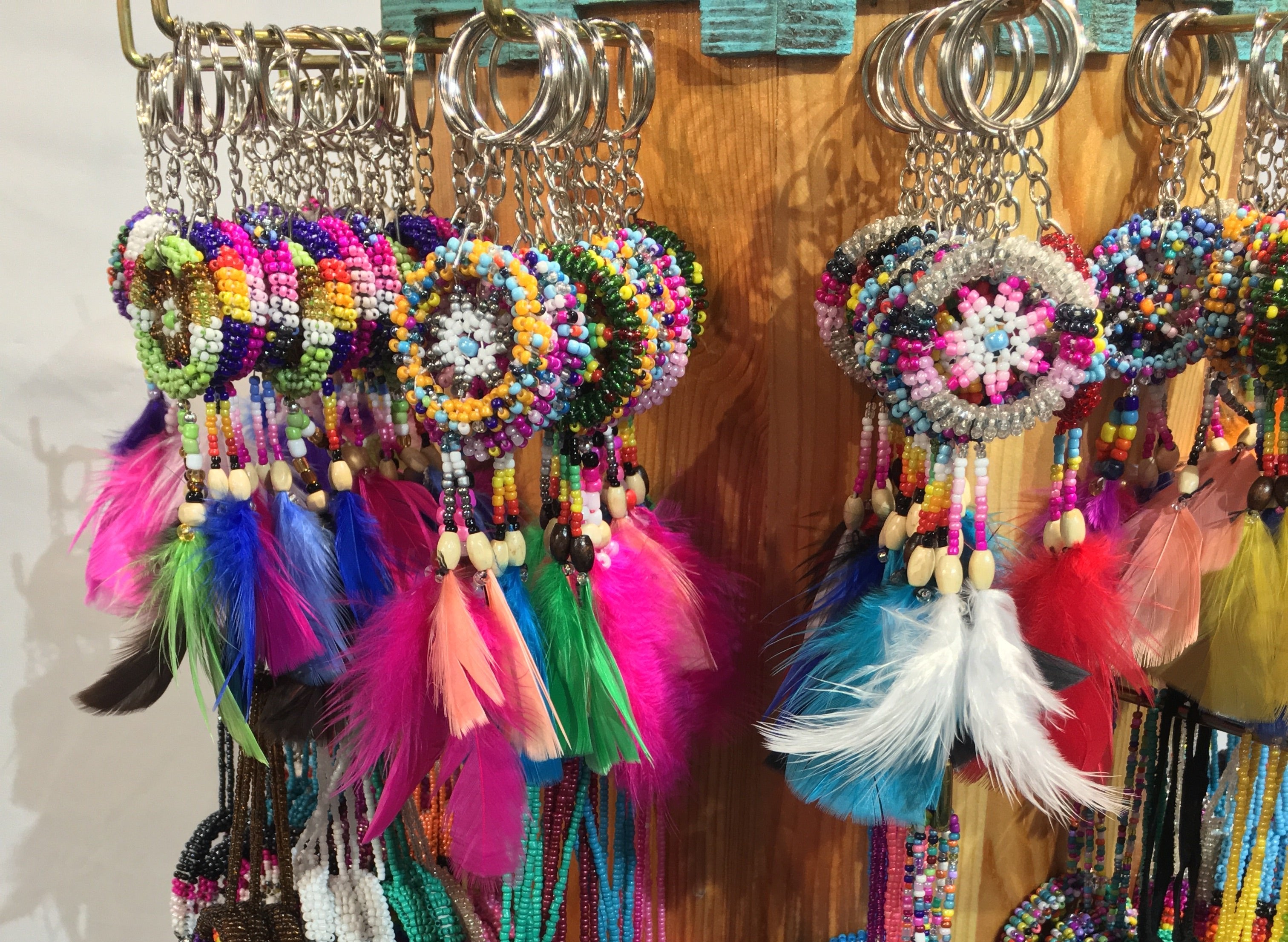 $2 ea. #3033 EQ Beaded Dream Catcher Key Chain (12pcs/Order)