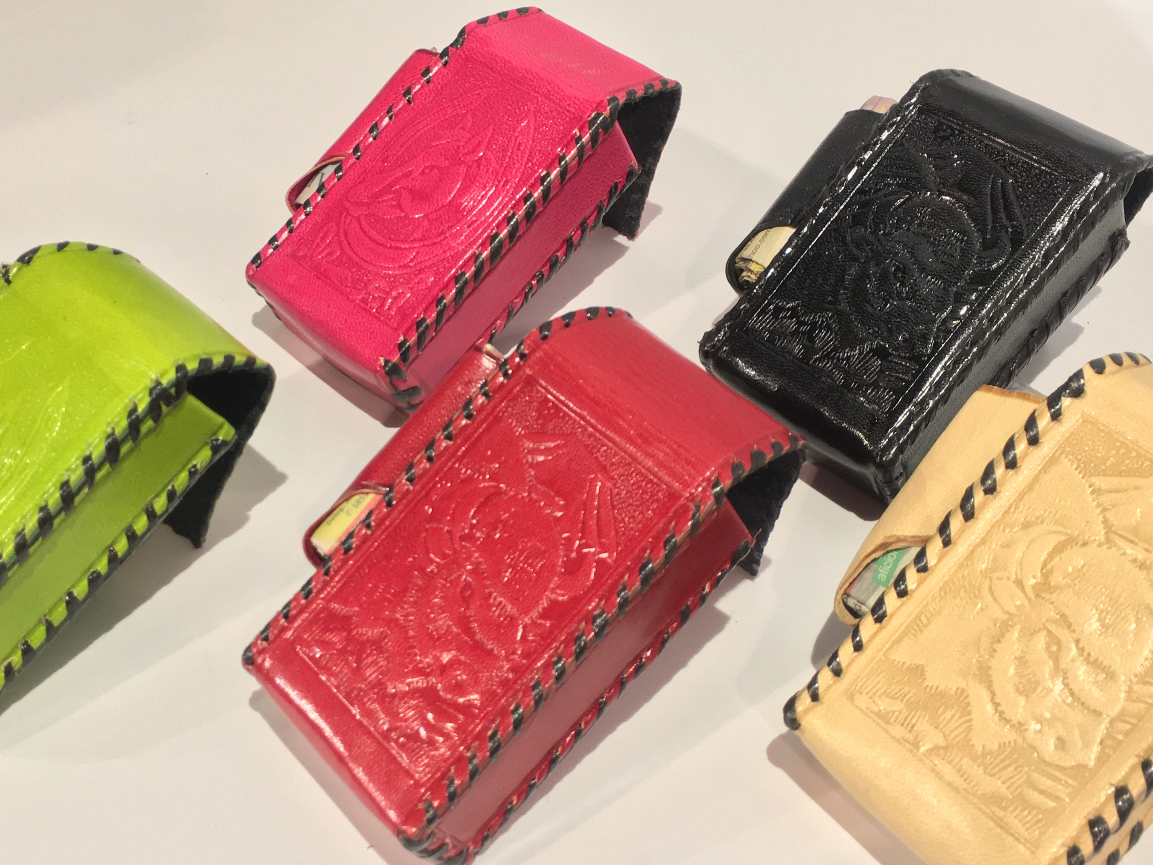 $8 ea. #X72D Hand Tooled Leather Cigarette Case with Lighter Holder (12pcs/Order)