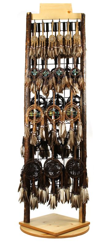 Buffalo Leather Shields | Dream Catcher Floor Log Display