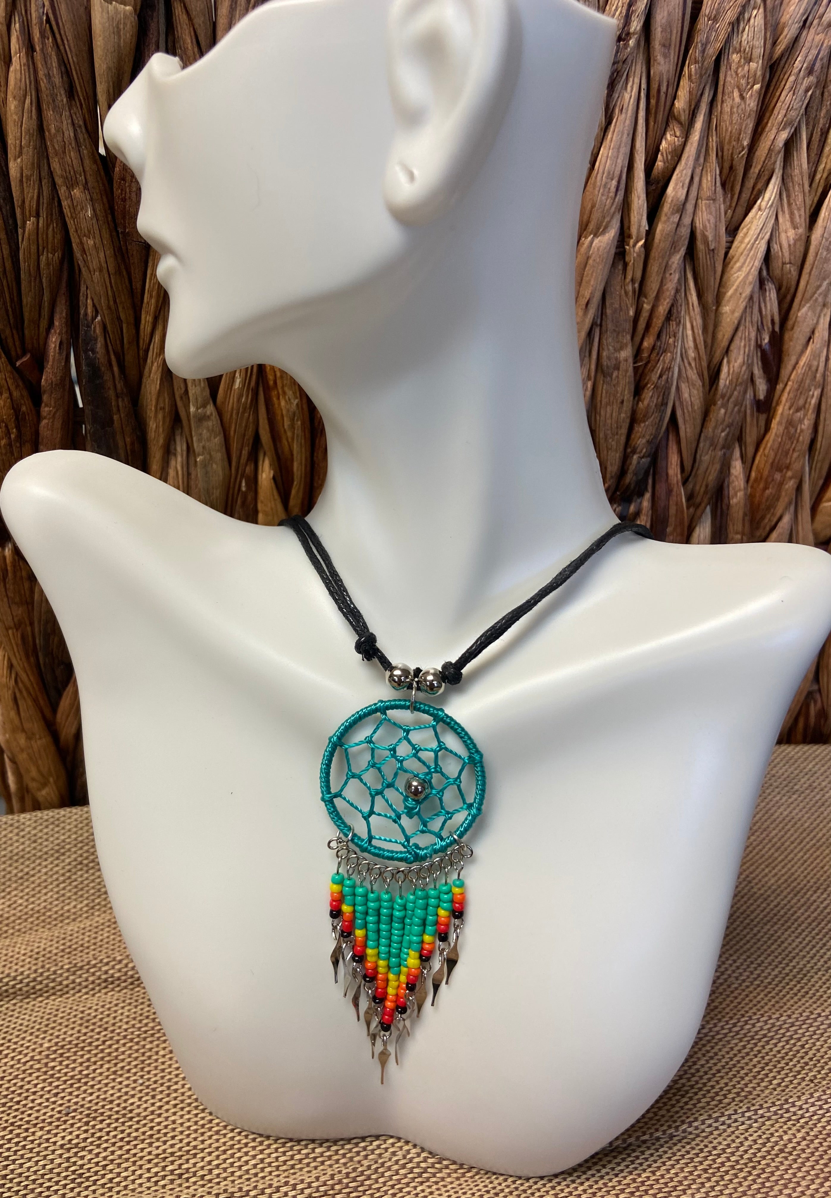$2.50 ea. #7611-NR Dream Catcher w/Dangles Necklace (12pcs/Order