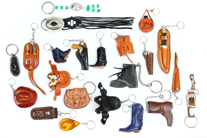 Western Leather Key Chains (12pcs/Order/Style) – El Paso Trading Post