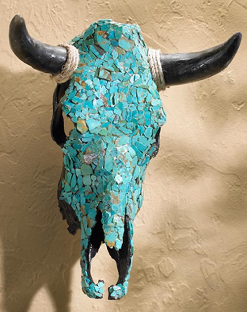 Mosaic Cow Skull