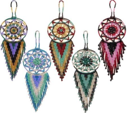 $5.50 ea. #X52GL-3EQ 3" Good Luck Dream Catcher Hanging Ornament  (12 pcs/order)